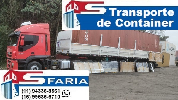 Transporte de container em Santos